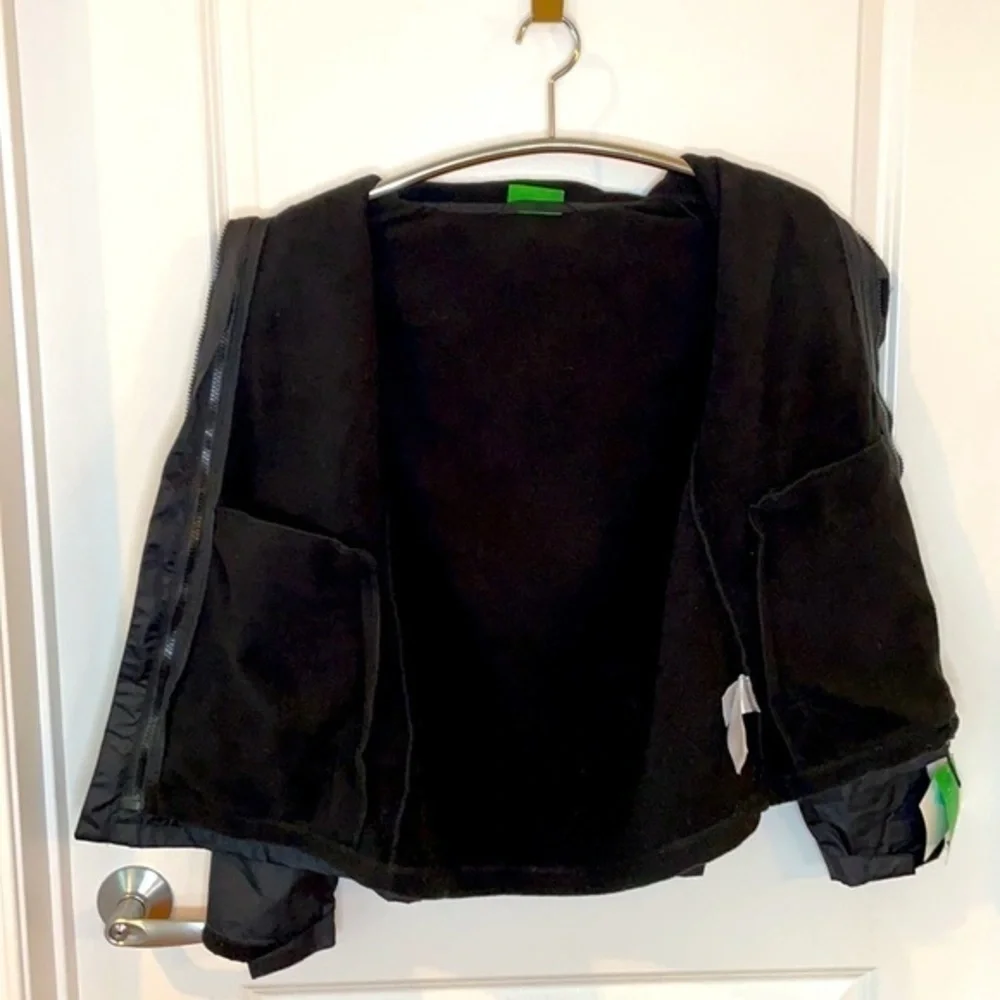 MOUNTAIN WAREHOUSE | NWT Full Zip Fleece Lined Hooded Windbreaker Black Jacket